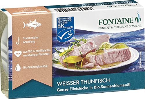 Fontaine Weißer Thunfisch in Bio-Sonnenblumenöl (6 x 120 gr) von Fontaine