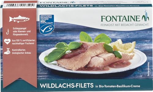 Fontaine Wildlachs-Filets in Bio-Tomaten-Basilikum-Creme (2 x 200 gr) von Fontaine