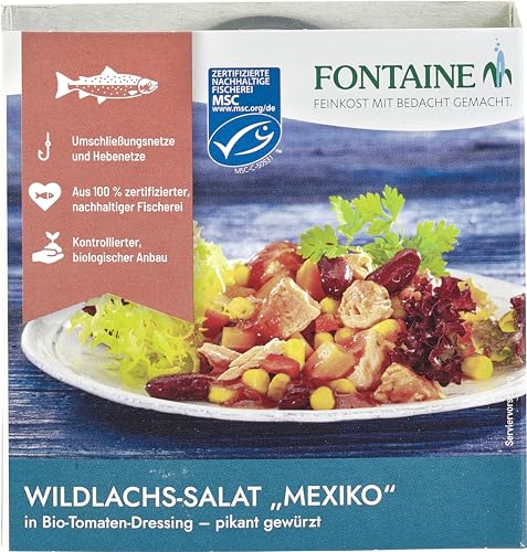 Fontaine Wildlachs-Salat Mexiko in Bio-Tomatendressing (6 x 200 gr) von Fontaine