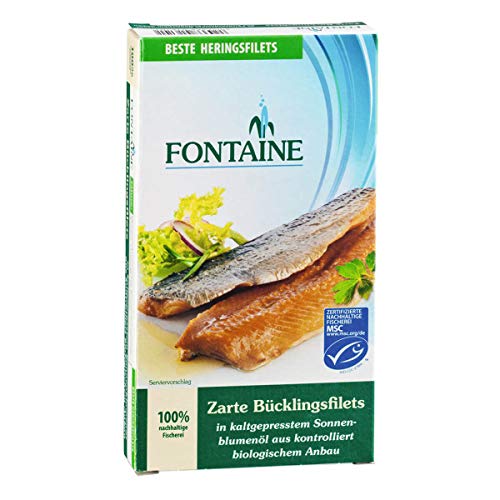 Fontaine - Bücklingsfilet in Bio-Sonnenblumenöl - 190 g - 6er Pack Fontaine - Bücklingsfilet in Bio-Sonnenblumenöl - 190 g - 6er Pack von Fontaine