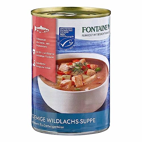 Fontaine - Cremige Wildachs-Suppe mit feinem Bio-Gartengemüse - 0,4 l - 5er Pack von Fontaine