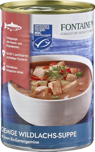 Cremige Wildlachs-Suppe mit feinem Bio-Gartengemüs 2 x 400 ml von Fontaine