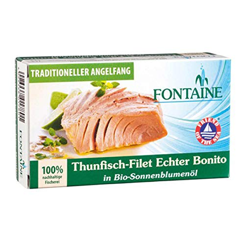 Fontaine - Echter Bonito in Bio-Sonnenblumenöl - 120 g - 10er Pack Fontaine - Echter Bonito in Bio-Sonnenblumenöl - 120 g - 10er Pack von Fontaine