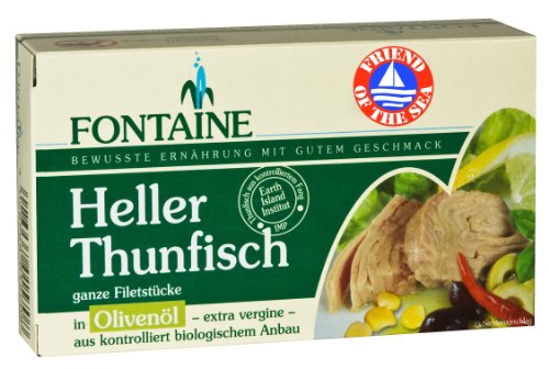 Fontaine Heller Thunfisch in Bio-Olivenöl 120g Fischkonserve, 10er Pack (10 x 120 g) von Fontaine