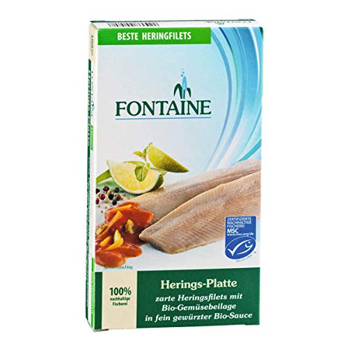 Fontaine Herings-Platte in Bio-Creme mit Bio-Gemüseeinlage (6 x 200 gr) von Fontaine