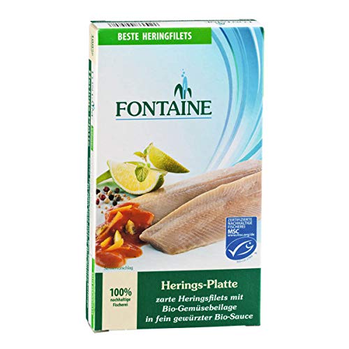Herings-Platte in Bio-Creme mit Bio-Gemüseeinlage 6 x 200 gr Herings-Platte in Bio-Creme mit Bio-Gemüseeinlage 6 x 200 gr von Fontaine