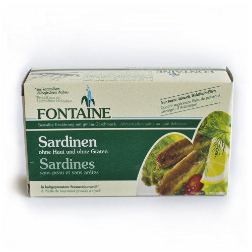 Fontaine Sardinen ohne Haut in Sonnenblumenöl (120 g) von Fontaine