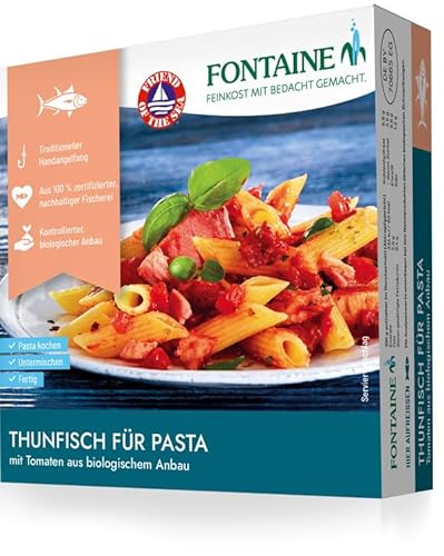 Fontaine - Thunfisch für Pasta mit Tomate – 200 g – 5er Pack - Premium Bonito Thunfischfilets aus 100% zertifizierter, nachhaltiger Fischerei und kontrolliertem Anbau von Fontaine
