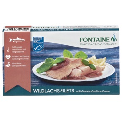 Wildlachsfilets in Tomaten-Basilikum-Creme von Fontaine