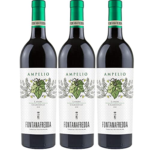 Fontanafredda Ampelio Langhe DOC Chardonnay Weißwein Wein trocken Italien I Visando Paket (3 x 0,75l) von Fontanafredda