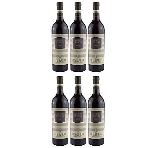 Fontanafredda Ebbio Langhe Nebbiolo DOC Rotwein Wein trocken Italien I Visando Paket (6 Flaschen) von Fontanafredda