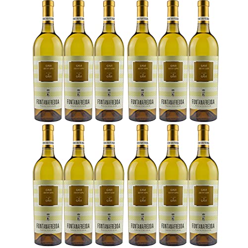 Fontanafredda Gavi DOCG Del Comune Di Gavi Weißwein Wein trocken Italien I Visando Paket (12 x 0,75l) von Fontanafredda