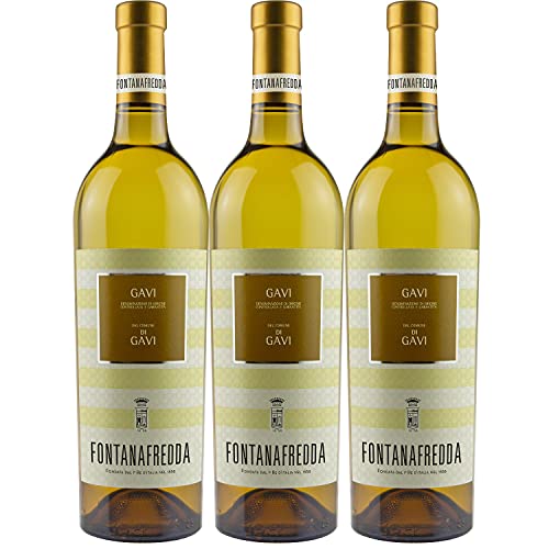 Fontanafredda Gavi DOCG Del Comune Di Gavi Weißwein Wein trocken Italien I Visando Paket (3 x 0,75l) von Fontanafredda
