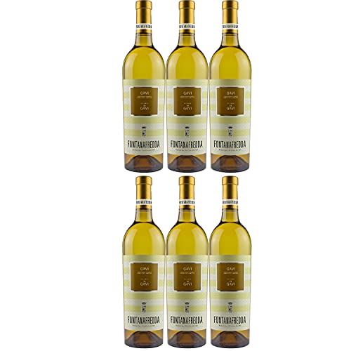 Fontanafredda Gavi DOCG Del Comune Di Gavi Weißwein Wein trocken Italien I Visando Paket (6 x 0,75l) von Fontanafredda
