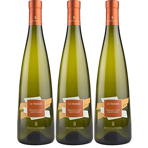 Fontanafredda Le Fronde Moscato d'Asti DOCG Weißwein italienischer Wein trocken DOC Italien (3 Flaschen) von Fontanafredda