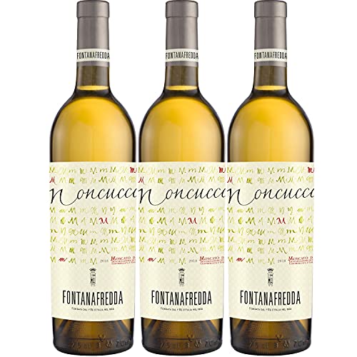 Fontanafredda Moncucco Moscato d'Asti DOCG Weißwein Wein süß Italien I Visando Paket (3 Flaschen) von Fontanafredda