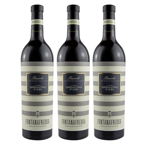 Fontanafredda Serralunga d'Alba Barolo DOCG Rotwein Wein trocken Italien I Visando Paket (3 x 0,75l) von Fontanafredda