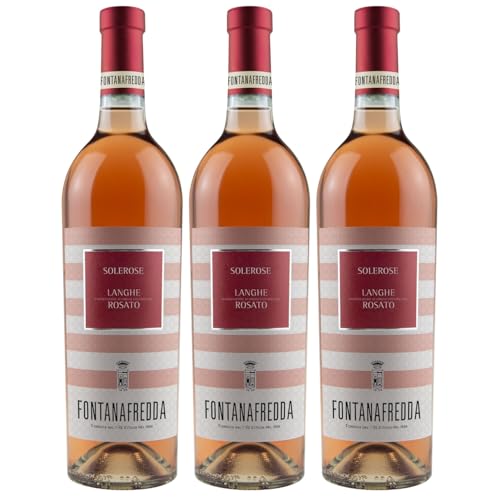 Fontanafredda Solerose Langhe DOC Rosato Roséwein Wein trocken Italien (3 x 0,75l) von Fontanafredda