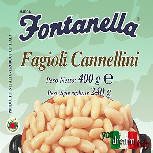 Cannellini Bohnen - 600 Gr Glas - Box 12 Stück von Fontanella