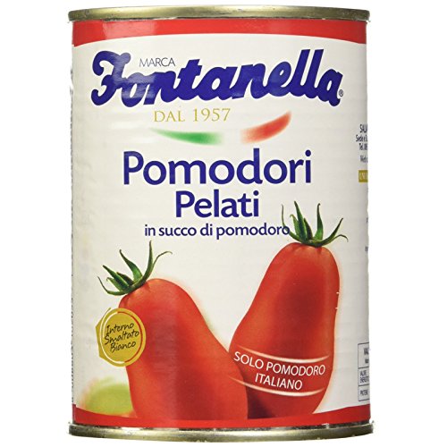 GESCHÄLTE Tomaten 500 gr. Leicht zu öffnender - Box 24 Stück von Fontanella
