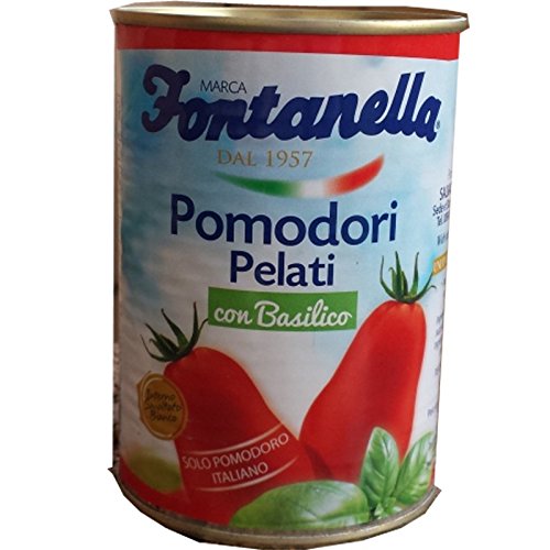 GESCHÄLTE Tomaten 500 gr. Leicht zu öffnender von Basil - Box 12 Stück von Fontanella