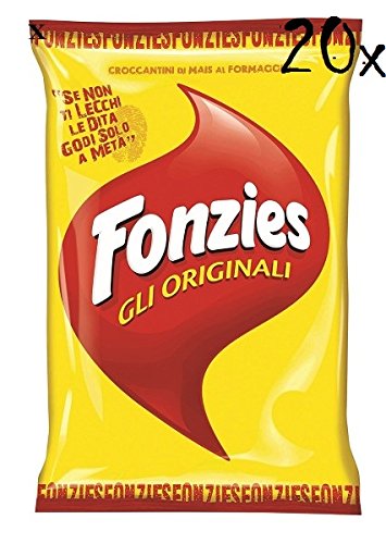 20x Fonzies Maissnack mit Käse 100g Käsechips chips mit mais italien snack von Fonzies