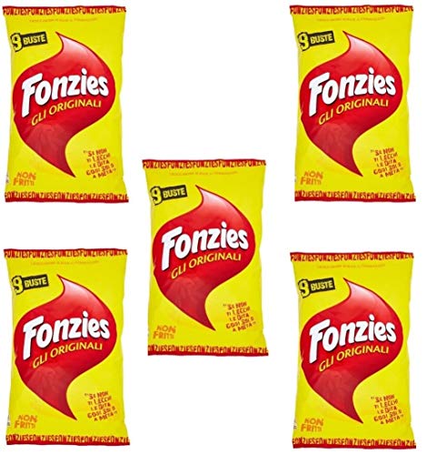 45x Fonzies 23g - Maissnack mit Käse 211g in 5 für 9 Portionstüten á 23g chips 45x Fonzies 23g - Maissnack mit Käse 211g in 5 für 9 Portionstüten á 23g chips von Fonzies