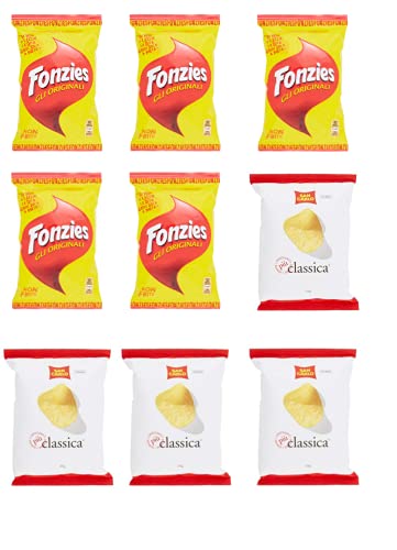 5x Fonzies Gli Originali Maissnack mit Käsegeschmack 40 g + 4x San Carlo classica 50g von Fonzies