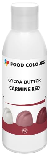 Food Colors Cocoa Butter CARMINE RED 100 g Kakaobutterbasierte Lebensmittelfarbe für Schokolade, Pralinen, fette Massen und Cremes von Food Colours