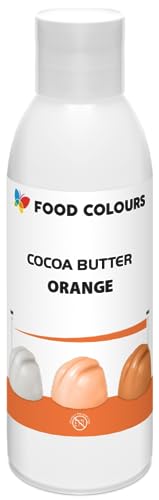 Food Colours Lebensmittelfarbe auf Basis von Kakaobutter ORANGE 100G Lebensmittelfarbe für Schokolade und Pralinen Lebensmittelfarbe für Fondant, Cremes von Food Colours