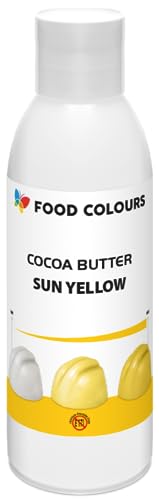 Food Colors Cocoa Butter SUN YELLOW 100 g Kakaobutterbasierte Lebensmittelfarbe für Schokolade, Pralinen, fette Massen und Cremes von Food Colours