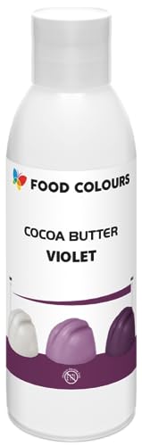 Food Colours Lebensmittelfarbe auf Basis von Kakaobutter VIOLET 100G Lebensmittelfarbe für Schokolade und Pralinen Lebensmittelfarbe für Fondant, Cremes von Food Colours