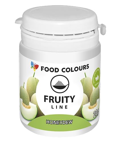 Food Colours Natürliches Farbstoffpulver Fruity Line HONEYDEW 20G Natürliches Färbepulver für Cremes, Zuckerguss, Biskuitteig Lebensmittelfarbstoff in Pulverform für Getränke, Gelees von Food Colours
