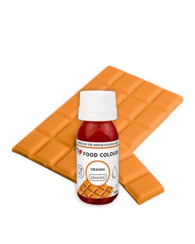 Food Colours OS-LC ORANGE 18 ml Lebensmittelfarbe für weiße Schokolade, Pralinen, Cremes, Fettmassen, Gebäck, Kuchen- und Tortenverzierungen von Food Colours