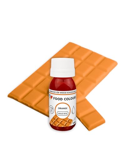 Food Colours Lebensmittelfarbe für weiße Schokolade OS-LC ORANGE 18 ML, Farbe für Pralinen, Cremes, Fettmassen, Lebensmittelfarbe zum Backen, Lebensmittelfarbe zum Verzieren von Kuchen und Torten von Food Colours