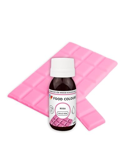 Food Colours Lebensmittelfarbe für weiße Schokolade OS-LC PINK 18 ML, Farbe für Pralinen, Cremes, Fettmassen, Lebensmittelfarbe zum Backen, Lebensmittelfarbe zum Verzieren von Kuchen und Torten von Food Colours