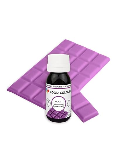 Food Colours OS-LC VIOLET 18 ml Lebensmittelfarbe für weiße Schokolade, Pralinen, Cremes, Fettmassen, Gebäck, Kuchen- und Tortenverzierungen von Food Colours