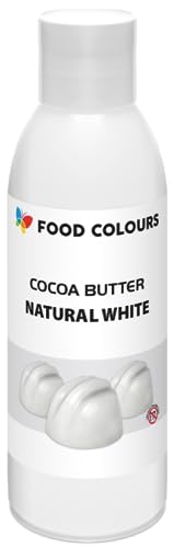 Food Colors Cocoa Butter NATURAL WHITE 100 g Kakaobutterbasierte Lebensmittelfarbe für Schokolade, Pralinen, fette Massen und Cremes von Food Colours