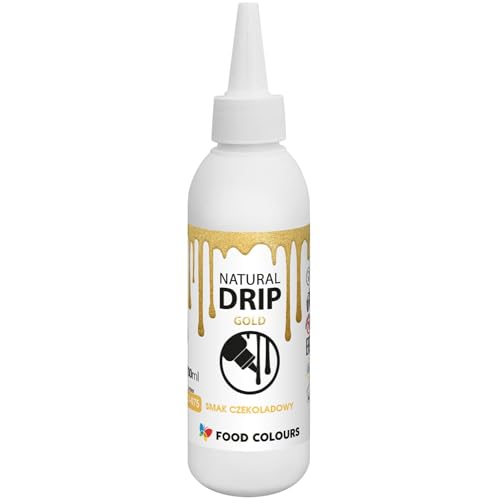 Food Colours Natural Drip GOLD 100 ml Eine erstarrende Glasur, die einen attraktiven Effekt von herabfallenden Tropfen zur Dekoration von Kuchen, Biskuits, Torten und Einzelportionen erzeugt Food Colours Natural Drip GOLD 100 ml Eine erstarrende Glasur, die einen attraktiven Effekt von herabfallenden Tropfen zur Dekoration von Kuchen, Biskuits, Torten und Einzelportionen erzeugt von Food Colours