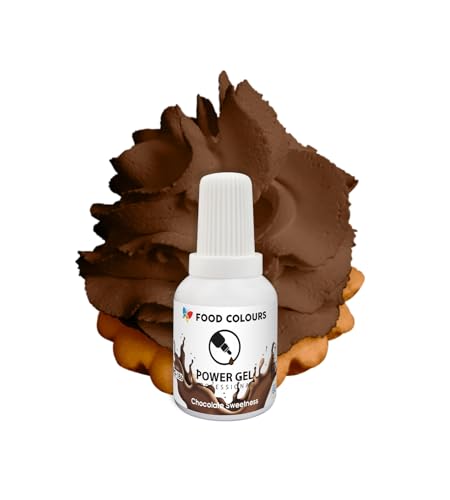 Food Colours Gelfarbe CHOCOLATE SWEETNESS 20G Lebensmittelfarbe für ein breites Anwendungsspektrum zur Dekoration von Kuchen, Torten, Sahnecreme, Biskuitteig, Royal Icing, Macarons von Food Colours