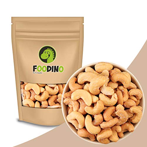 Cashewkerne geröstet und gesalzen Cashewnüsse Cashew Kerne ganz ungeschwefelt 100% Cashews 500g - 5kg wiederverschließbar Premium Qualität FOODINO (1kg) von Foodino