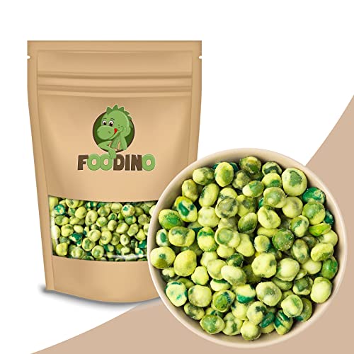 Erbsen im Wasabi Teigmantel 5kg knackig Erbsen im scharfen Wasabi Teigmantel ungezuckert überzogene grüne Erbsen mit Wasabi Geschmack als Snack wiederverschließbaren Standbeutel Foodino (5 kg) von Foodino