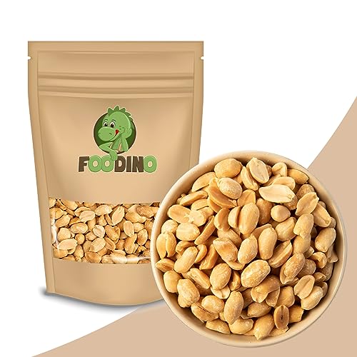 Erdnüsse geröstet ohne Salz blanchiert ganze Kerne 1kg – 10kg ohne Schale ungesalzen knackig wiederverschließbar Premium Qualität FOODINO (10 kg)) von Foodino
