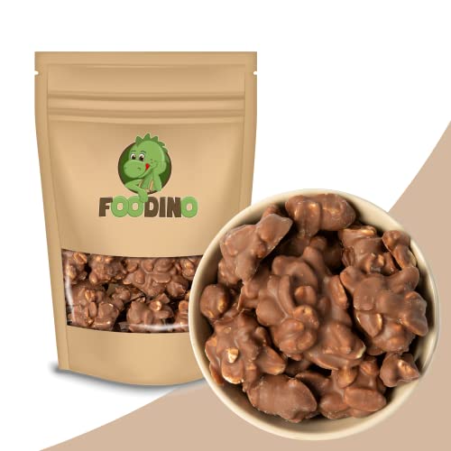 Erdnuss Krokant Stücke Erdnüsse geröstet mit Milch-Schokolade umhüllt knackig knusprig ohne Gentechnik 500g - 2,5kg (1kg) von Foodino