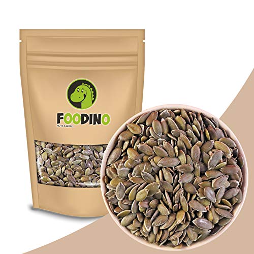Kürbiskerne geschält grün unbehandelt ungesalzen naturbelassen ungeschwefelt Kürbis Kerne ohne Schale 100% Natural 500g 5kg wiederverschließbar Premium Qualität FOODINO (2,5kg) von Foodino