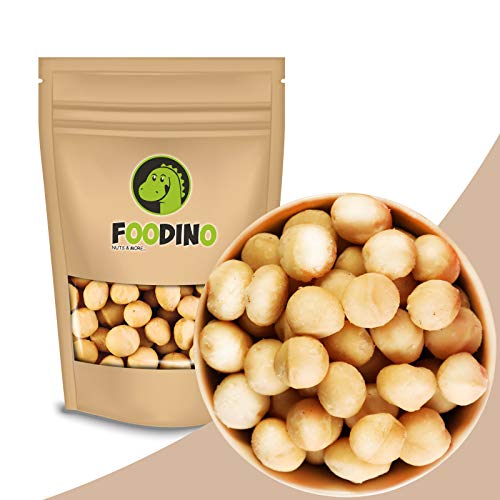 Macadamia naturbelassen ungeröstet ungesalzen roh Macadamianüsse ohne Schale Macadamianuss unbehandelt 100% Natural 500g - 5kg Macadamianusskerne wiederverschließbar Premium Qualität FOODINO (1kg) von Foodino