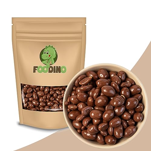 Schokoerdnüsse veredelt in Vollmilch Schokolade 1kg – 5kg leckere Schoko Erdnüsse ungeröstet & ungesalzen Schokolinsen wiederverschließbar Premium Qualität FOODINO (2,5kg) von Foodino