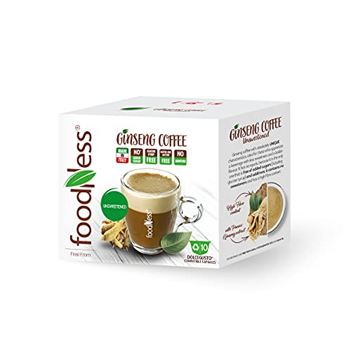 FoodNess - Bitterer Ginseng Kaffee-Kapsel mit Dolce Gusto System kompatibel, glutenfrei, laktosefrei und ohne Zuckerzusatz (1 Box Tot. 10 Kapseln) von Foodness