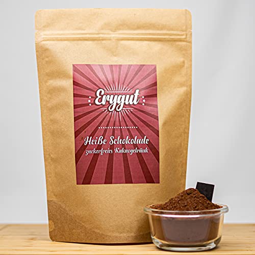 Erythrit Heisse Schokolade 800g von Erygut | Zuckerfreie Trinkschokolade | Kakaogetränk Pulver ohne Zuckerzusatz | heiß oder kalt genießbar | vegan und laktosefrei von Foodtastic