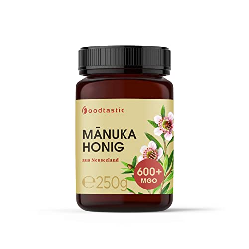 Foodtastic Manuka Honig MGO 600+ 250g, zertifiziert aus Neuseeland, laborgeprüfter Manuka Honey von Foodtastic